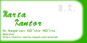 marta kantor business card